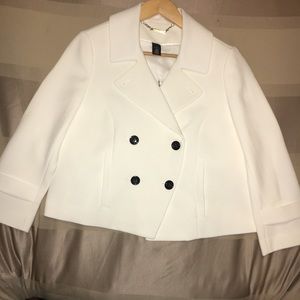 White House Black Market white jacket